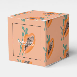 Papaya Tropical Fruit Thank You  Bridal Shower Favour Box