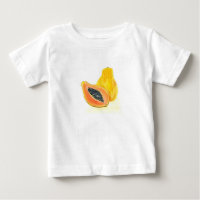 Papaya watercolor Fruit exotic tropical hawaii