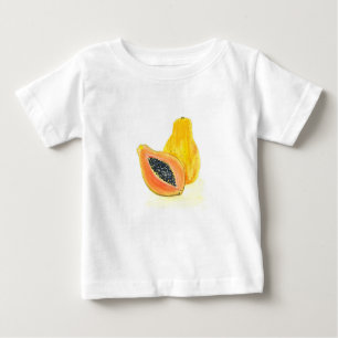 Papaya watercolor Fruit exotic tropical hawaii Baby T-Shirt