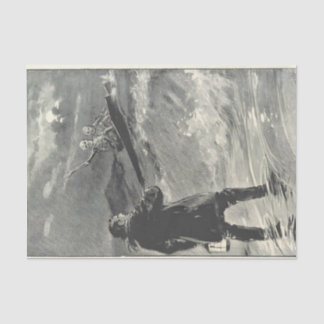 Papel De Seda 2 esqueletos en sus ataúdes Tissue Paper