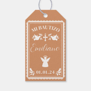 Papel Picado Baptism Thank You Party Favour Tags
