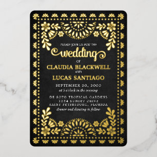 Papel Picado Black Wedding