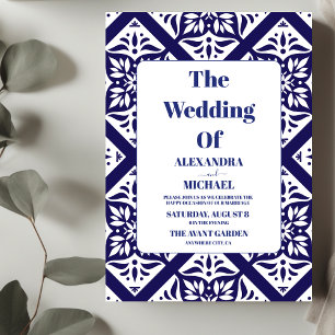 Papel Picado Bloom Flowers Mexican Style Wedding Invitation