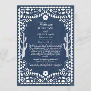 Papel Picado Boda Mexican Wedding Itinerary Program