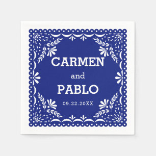 Papel Picado Colourful Mexican Wedding Paper Napkin