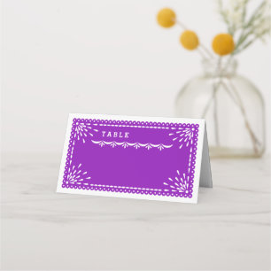 Papel Picado Colourful Mexican Wedding Place Card