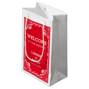 Papel Picado Colourful Mexican Wedding Welcome Small Gift Bag
