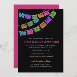 Papel Picado Destination Wedding Fiesta Invitation