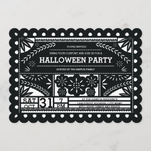 Papel Picado Halloween Party Invitation
