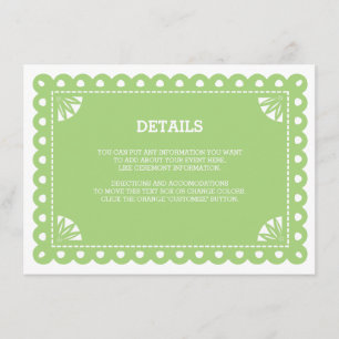 Papel Picado Insert Card - Green