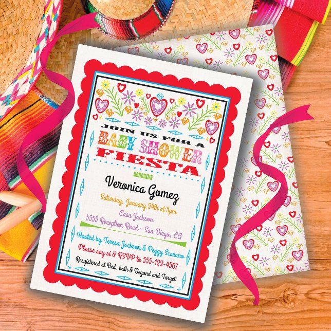 Papel Picado Mexican Fiesta Baby Shower Invitation (Creator Uploaded)