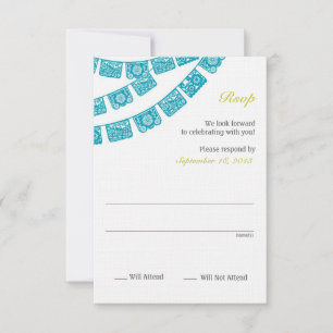 Papel Picado Rsvp Wedding Card