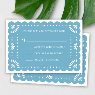 Papel Picado Style Mexican RSVP Card