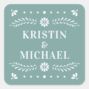 Papel Picado Style Wedding Sticker
