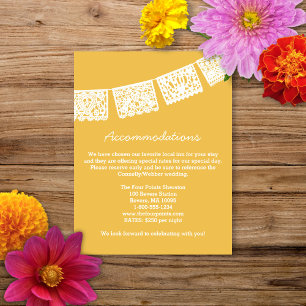 Papel Picado   Wedding Accommodations Card