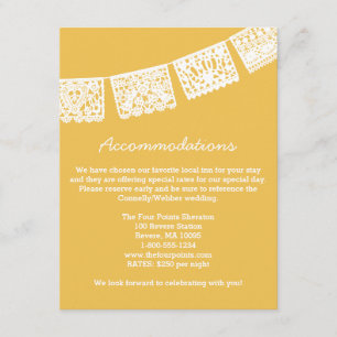 Papel Picado   Wedding Accommodations Card