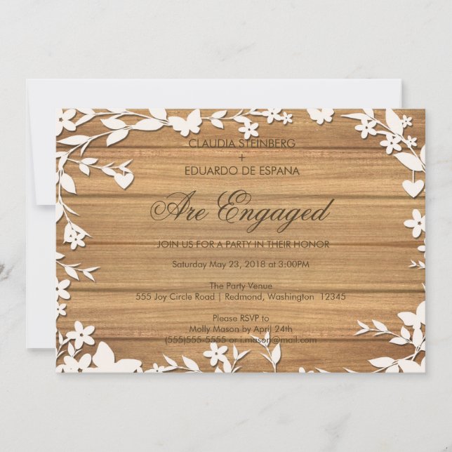 Papel Picado Wedding Invitation - Lovely Doves (Front)