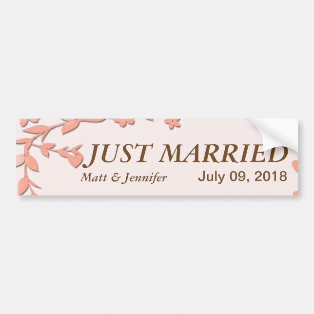 Papel Picado Wedding Invitation - Lovely Doves Bumper Sticker (Front)