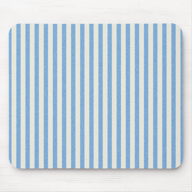 paper152 LIGHT BLUE WHITE PAPER STRIPES PATTERN BA Mouse Pad (Front)