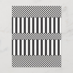 paper567 BLACK WHITE ILLUSIONS BACKGROUNDS CHECKER Flyer