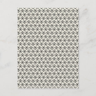 paper639 SOCCER BALLS PATTERN SPORTS SCHOOL FUN TE Postcard