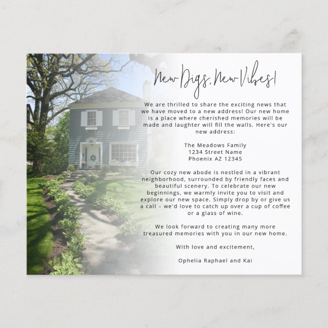 PAPER 2 Custom Photos Home New Address (Front)