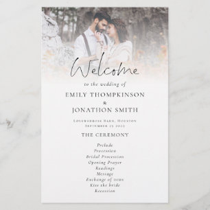 PAPER   2 Photos Overlay Script Wedding Program