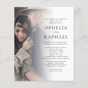 PAPER 2 Photos QR Code Bohemian Wedding Invite