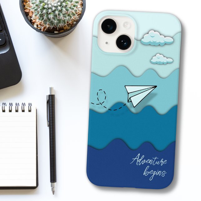 Paper aeroplane | Adventure begins Case-Mate iPhone Case (Creator Uploaded)
