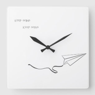 Paper Aeroplane clock
