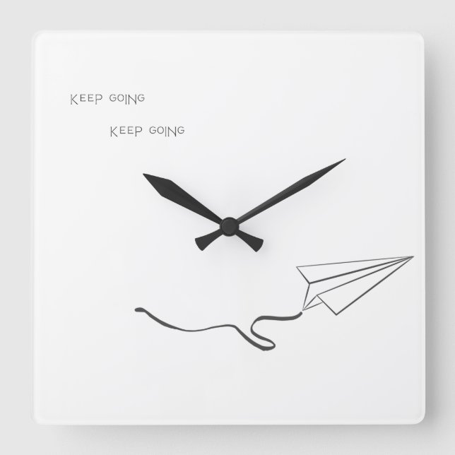 Paper Aeroplane clock (Front)