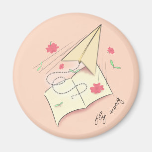 Paper Aeroplane Fly Away Magnet