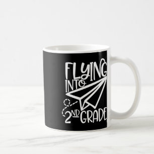 Paper Aeroplane Flying Into Second 2nd Grade Coffee Mug