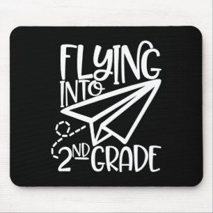 Paper Aeroplane Flying Into Second 2nd Grade Mouse Pad