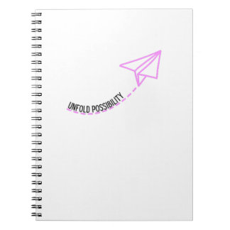 Paper Aeroplane in Flight Spiral Notebook