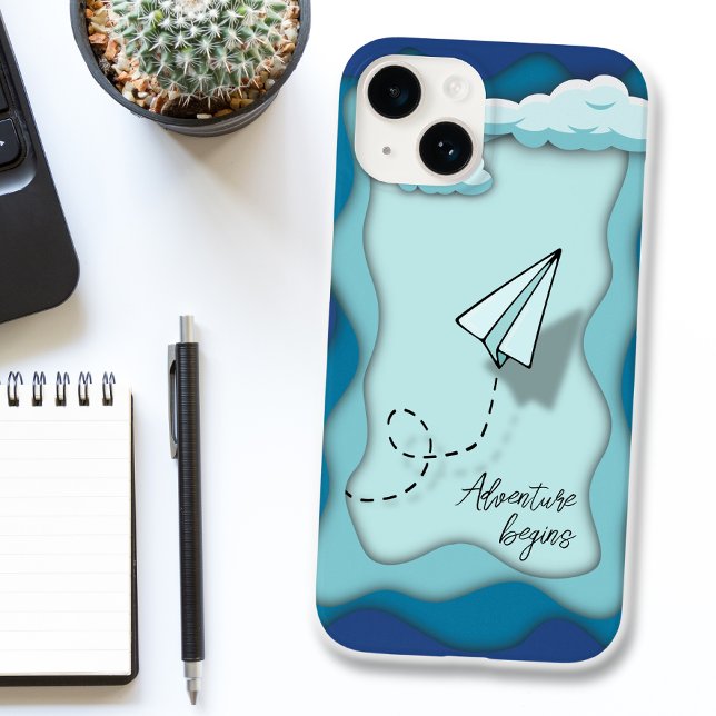 Paper aeroplane | Journey begin with a single Case-Mate iPhone Case (Creator Uploaded)