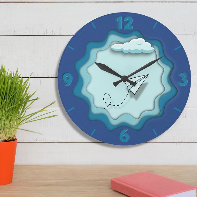Paper aeroplane | Journey begin with a single Large Clock (Creator Uploaded)