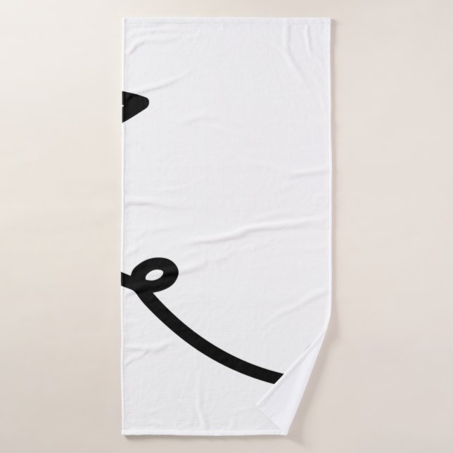 Paper aeroplane line art paper bath towel (Bath Towel)
