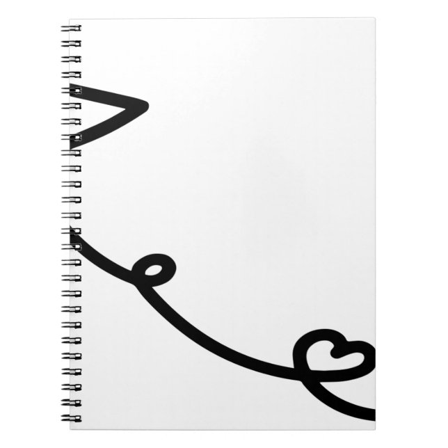 Paper aeroplane line art paper notebook (Front)