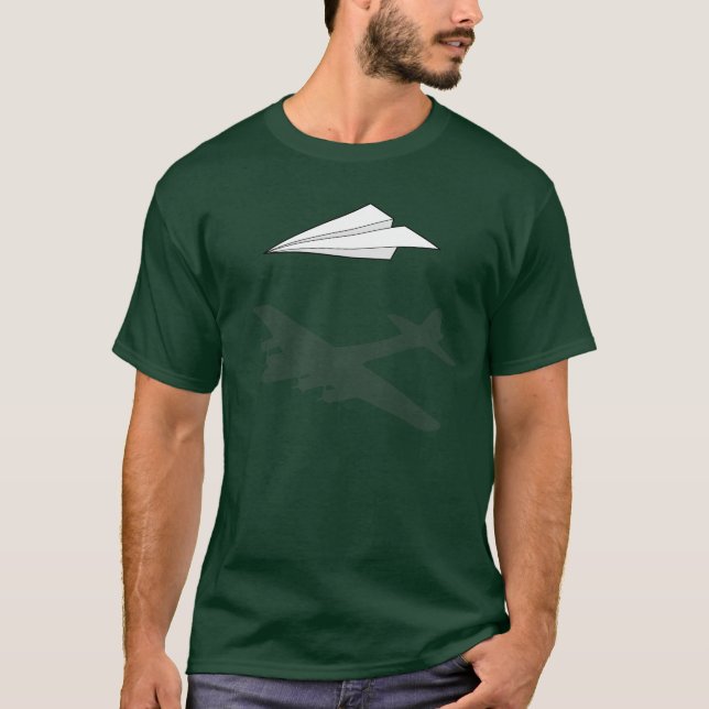 Paper Aeroplane Overactive Imagination T-Shirt (Front)