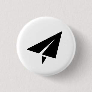 Paper Aeroplane Pictogram Button
