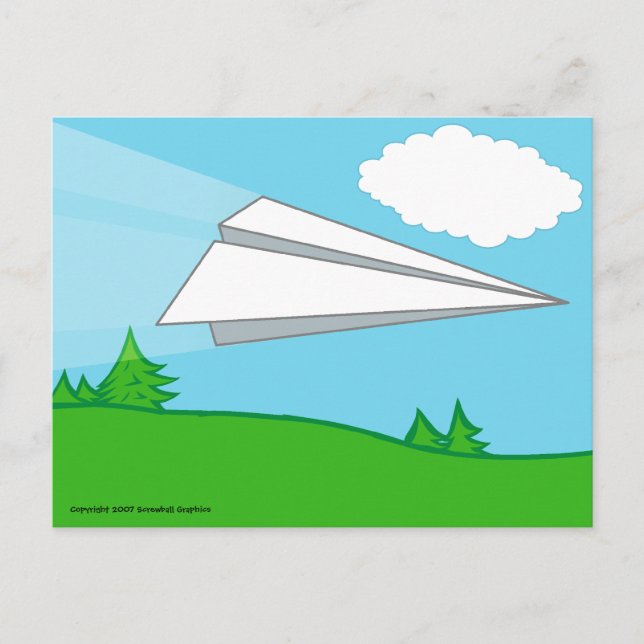 Paper Aeroplane Postcard (Front)