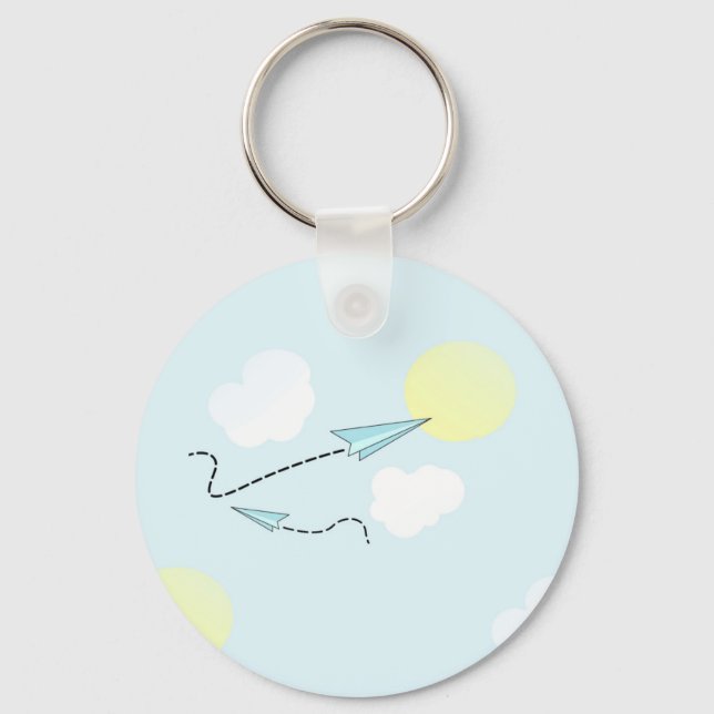 paper aeroplanes key ring (Front)