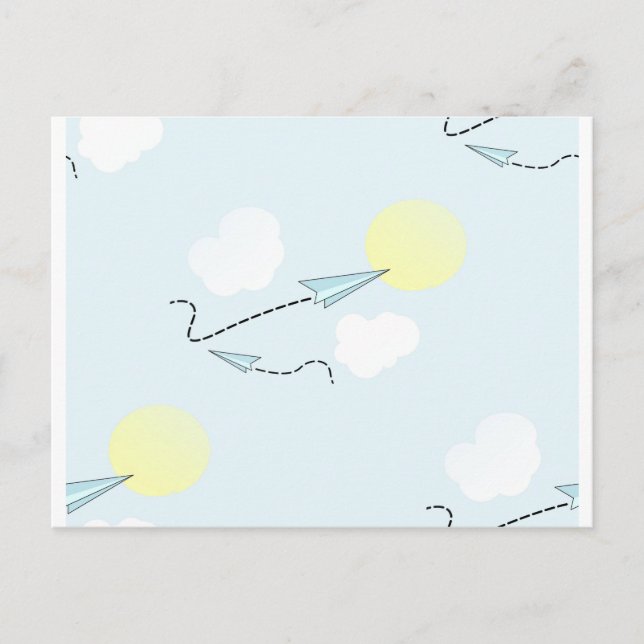 paper aeroplanes postcard (Front)