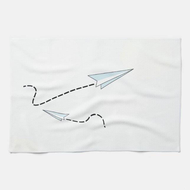 paper aeroplanes tea towel (Horizontal)