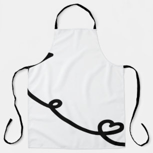 Paper airplane line art paper apron