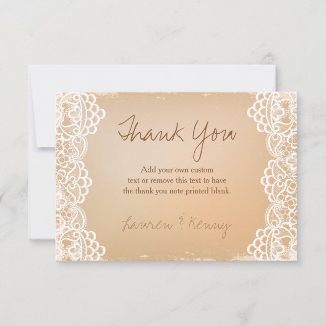 Paper and Lace, Thank You Cards (Front)
