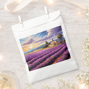 Paper bag with charming lavender Provence France