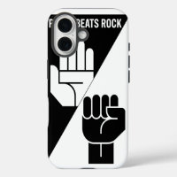 Paper Beats Rock – Minimalist Black & White art