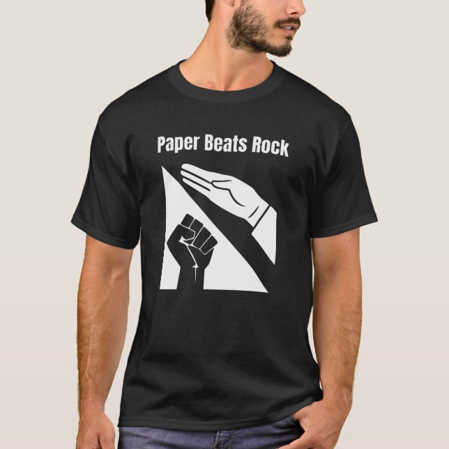 Paper Beats Rock T-Shirt (Front)